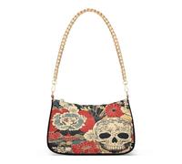 Cranio Vintage Pattern Rosso alla moda catena fanny pack per le donne borsa a tracolla per le donne per le signore