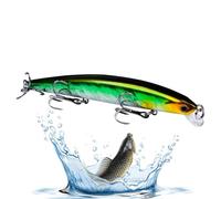 Crank Baits - Esca artificiale realistica in legno duro resistente agli urti, per barriere esterne, tombe, fiumi, laghi, serbatoi, mare