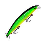 Crank Baits, esca realistica in legno duro resistente agli urti, galleggiante lento, per acqua salata, fiumi, laghi, barriere di valle, mare