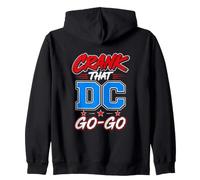 Crank That DC Go-Go, Grafica Musicale del Distretto di Washington Felpa con Cappuccio