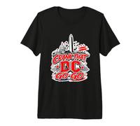 Crank That Go-Go Washington DC Music Vintage Rosso Blu Maglietta Premium