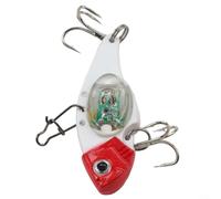 Crankbait con luce flash LED, 7,9 x 2,6 x 1,2 cm, 33 g, esca dura VIB con luce lampeggiante multicolore, design a goccia in lega di zinco, attira i pesci mandarini, lucci, spigole, pesca d'acqua dolce