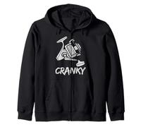 Crankbait Fishing Lure - Cranky Fisherman Tee Felpa con Cappuccio