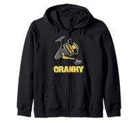 Crankbait Fishing Lure - Cranky Fisherman Tee Felpa con Cappuccio