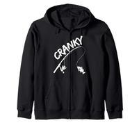 Crankbait Fishing Lure - Cranky Fisherman Tee Felpa con Cappuccio
