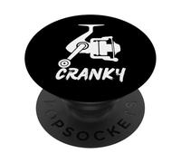 Crankbait Fishing Lure - Cranky Fisherman Tee PopSockets PopGrip Adesivo