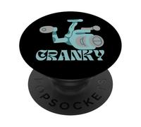 Crankbait Fishing Lure - Cranky Fisherman Tee PopSockets PopGrip Adesivo
