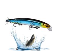 Crankbait Fishing Lures Artificial Hard Realistic Shock Resistant | Swimbait ad affondamento lento per acqua salata, fiumi, laghi, barriere di valle, mare, aree barriere barriere