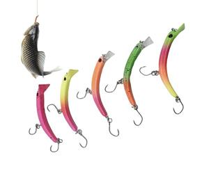 Crankbait per Traina a Lento Affondamento - 5 Pezzi a Lento Affondamento Forma ad - Esche da a - per in Fiumi, Laghi, Torrenti, Bacini, Acqua e Salata