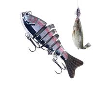 Crankbaits da a forma di oro/oro//swimage a più articolazioni per la al bar con gancio, esche colorate da 10 cm, da portatili per tutte