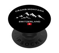 Crans-Montana Alpi Svizzere Sci alpino Svizzera Sci PopSockets PopGrip Adesivo