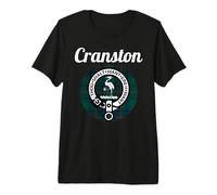 Cranston Clan - Stemma Scozzese con Nome Scozzese Maglietta Premium