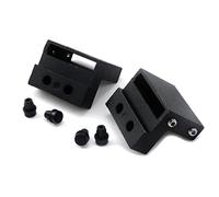 Crapyt Ferma a rullo per porta di fienile per pista: 41 × 7 mm/1,61 "× 0,28" (L×W) Ferma a rullo piatto per binario porta scorrevole Limite porta movimento casa casa nera 2 pezzi con chiave