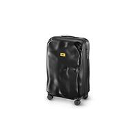 CRASH BAGGAGE Icon Medium | Trolley Rigido Valigia da Viaggio (68x45x26 cm) Design Italiano 65 L Capacità 4 ruote girevoli 100% in Policarbonato Chiusura a combinazione Black (M)