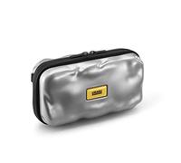 CRASH BAGGAGE Mini Icon | Borsa a Mano Unisex Design Unico Ammaccato Borsa a Spalla Custodia rigida con Tracolla Removibile e Regolabile Maniglia con Gancio Finitura Opaca Colore Silver