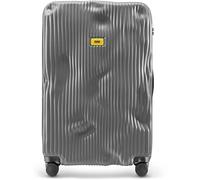 CRASH BAGGAGE Stripe Large | Trolley Rigido Valigia da Viaggio (79x50x30 cm) Design Italiano 100 L Capacità 4 ruote girevoli 100% in Policarbonato Chiusura a combinazione Smoke Grey (L)