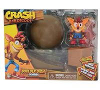 Crash Bandicoot Bandai Boulder Dash Diorama | Il set da gioco include una figura da 6 cm da collezione con rampa Boulder e cassa basata su videogiochi | Ottimi giocattoli per ragazze e