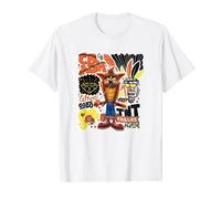 Crash Bandicoot Retro Whoa! Crash Island Logos Poster Maglietta