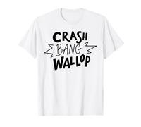 Crash Bang Wallop Icona Effetto Sonoro Tema Stile Fumetto Maglietta