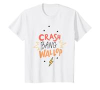 Crash Bang Wallop Lightning Laugh Logo Stampa Frase Maglietta