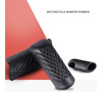 Crash Barra Gomma Pastiglie 32mm Motore Protezione Cover Universale Nero Coppia