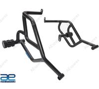 Crash Guard Con Barra Scorrevole Nera Per Royal Enfield Nuova Himalayan 450 S2U