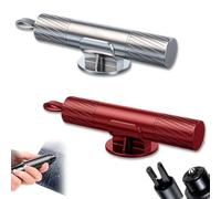 Crashescape Mini - Emergency Window Breaker & Seatbelt Cutter, Crashescape Mini Hardpointing Safe Hammer, Car Escape Tools for Land & Underwater (Silver+Red)