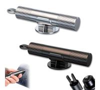 Crashescape Mini - Emergency Window Breaker & Seatbelt Cutter, Crashescape Mini Hardpointing Safe Hammer, Car Escape Tools for Land & Underwater (Silver+Black)