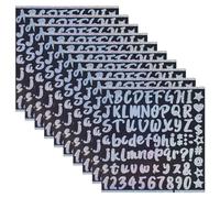 CRASPIRE 10 Fogli Alfabeto Numeri Adesivi Etichette Autoadesive Decalcomanie con Lettere in PVC Album di Ritagli Lettere in Vinile Kit di Numeri Decalcomanie Impermeabili per Cappelli di Laurea