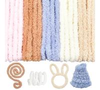 CRASPIRE 10 pz 39.37 pollicix15mm Extra Spessi Scovolini per Artigianato Morbido Fuzzy Flurry Ciniglia Steli Grosso Jumbo Corallo Pile Pelliccia 5 Colori Fatti A Mano Fai da Te Progetti Artistici