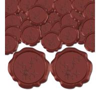 CRASPIRE 100 Pezzo di Adesivi Sigillo di Ceralacca Stella A Sei Punte da 30mm Busta Rossa Classica Timbro Autoadesivo per Invito A Nozze Confezione Regalo di Compleanno Natale Decorazioni Artigianali