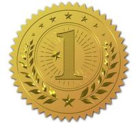 CRASPIRE 100 pz Adesivi in Lamina d'oro Sigilli Certificato in Rilievo Adesivi Autoadesivi Decorazione Medaglia Adesivi Certificazione Laurea Sigilli Notaio Aziendale Busta (1)