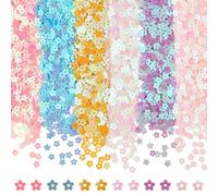 CRASPIRE 120g di Mini Fiori Glitterati Paillettes Olografiche Piccole Scintille Fiori Fiocchi per Unghie Lustrini Iridescenti Plastica per Fai da Te Scrapbooking Cucito Creazione di Biglietti