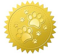 CRASPIRE 144 pz Stampa Zampa Adesivi in Lamina d'oro in Rilievo 2" Buste Autoadesive Sigilli Etichette Adesive Vintage per Inviti di Nozze Laurea Certificati Aziendali Diplomi Confezioni Regalo