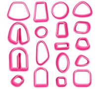 CRASPIRE 18 Stili Tagliapasta in Argilla Polimerica per La Realizzazione di Orecchini Multi Forma Biscotti Rosa Tagliapasta in Argilla Plastica Strumenti Fai da Te Fatti A Mano Gioielli Casa Cucina