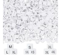 CRASPIRE 234 Pz 9 Stile XS~5XL Marcatori per Appendiabiti Etichette di Colore Vuote Bianco in Plastica per Appendiabiti Marcatori di Dimensioni Codice Colore Marcatori per Indumenti Codice Clip
