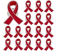 CRASPIRE 25 Set di Spille con Nastro Rosso Spilla in Metallo Smaltato per Campagne di Sensibilizzazione Prevenzione Beneficenza Evento Sociale Pubblico Distintivo Accessorio per Donazioni per Donne