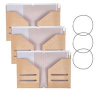 CRASPIRE 3 Set di 5x7.5 Accessori per Notebook da Viaggio Portatile Portapassaporto da Viaggio Custodia in Carta Kraft Custodia Trasparente Cartella Portadocumenti in PVC Cinturino Elastico in Nylon