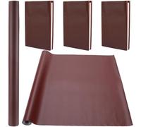 CRASPIRE 31.5 x 16.5 Panno per Libri in Finta Pelle Rosso Scuro per Libri A3-A8 Rilegatura Superficie Liscia in PU Rivestimento Base in Tessuto Non Tessuto Rivestito in Poliuretano Protezione