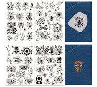 CRASPIRE 4 fogli Stabilizzatore Idrosolubile Girasole per Ricamo Stick e Ricamo A Punto Trasferimenti Carta Ape Stabilizzatore Fusibile Da Tagliare Via per Ricamo Amanti Del Cucito A Mano Principianti
