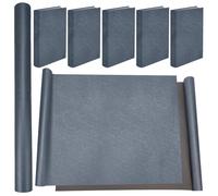 CRASPIRE 43 x 16.5 Pollice di Stoffa per Rilegatura di Libri in Pelle PU Grigio Scuro Superficie Liscia Base Non Tessuta Avvolgente Copertina per Libri A3-A8 Protezione per Quaderno per Album