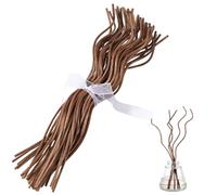 CRASPIRE 50 pz 11 Pollici Bastoncini per Diffusore in Rattan Ondulato Diffusore di Fragranza Bastoncini di Ricarica di Ricambio Marroni Fragranze in Rattan Naturale Aromaterapia Ricarica