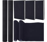 CRASPIRE 51 x 11.8 2 Rotoli di Panno di Lino per Libri Nero per Rilegatura di Libri A4-A8 Superficie del Tessuto Copertina di Libro con Retro in Carta Libri Album Scrapbooking Archival