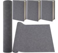 CRASPIRE 51 x 11.8 pollice Tessuto In Tessuto per Libri Pelle Scamosciata Superficie In Tessuto Non Tessuto Base Grigio Scuro per Libri Protezione per Rilegatura A4-A8 Copertina per Album Scrapbooking