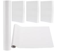 CRASPIRE 55 x 11.8 Panno per Libri in Finta Pelle Bianco per Rilegatura di Libri A4-A8 Superficie Liscia in PU Rivestimento di Base in Tessuto Non Tessuto Rivestito in Poliuretano Protezione