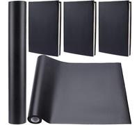 CRASPIRE 55 x 11.8 Panno per Libri in Finta Pelle Nero per Rilegatura di Libri A4-A8 Superficie Liscia in PU Rivestimento di Base in Tessuto Non Tessuto Rivestito in Poliuretano Copertina