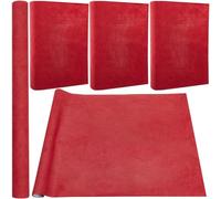 CRASPIRE 59 x 16.9 Pollice Panno Scamosciato per Libri Rosso per Libri A3-A8 Rilegatura Superficie in Tessuto Copertina per Libri con Retro in Carta Libri Album Scrapbooking Archivio
