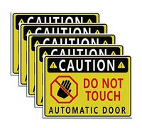 CRASPIRE 5PCS Non Toccare Porta Automatica Avviso Segno di Sicurezza Autoadesivi di Avvertimento Adesivi 6.9"X9.8" Adesivo in Vinile per Auto, Taxi, Taxi, Autobus
