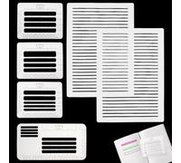 CRASPIRE 6 Modello di Stencil A Linea Retta per Diario Busta Indirizzamento Guida per Lettere PP Traslucido Disegno Dritto Righello per Calligrafia Scala di Spaziatura per Carta Diario Lettere