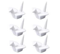 CRASPIRE 6 pz Origami Gru Poggia Bacchette Porcellana Porta Bacchette Stile Cinese Ceramica Cucchiaio Forchetta Pennello Supporto per Penna Rack Set per Controsoffitto Stoviglie Ornamenti per La Casa
